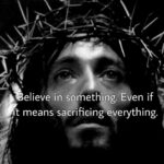 Kaepernick ad parody: Jesus with the text: "Believe in something. Even if it means sacrificing everything."