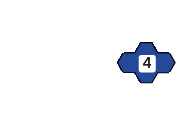 Four connected hexagons for Rhode Island