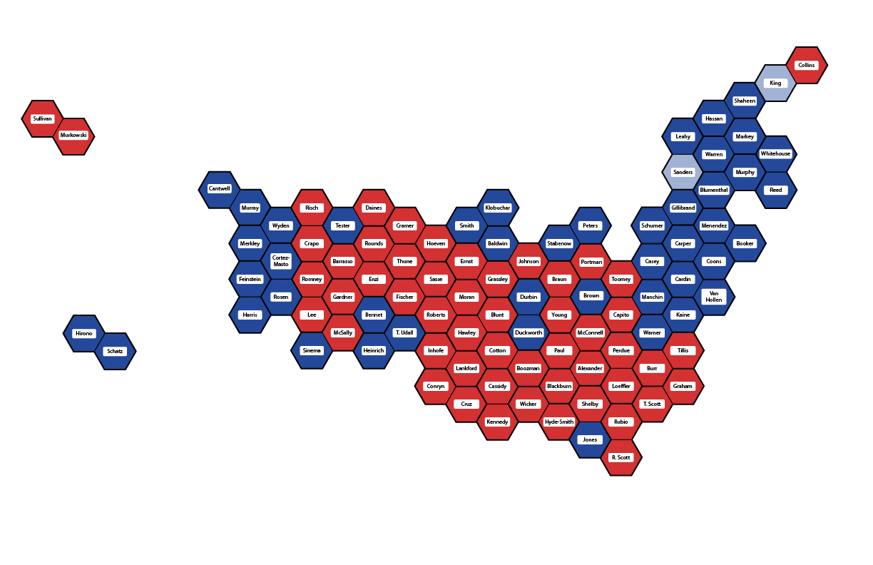 Mapping Democracy: The U.S. Senate – Jordan Raddick