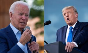 Split-screen image
Left: Joe Biden
Right: Donald Trump